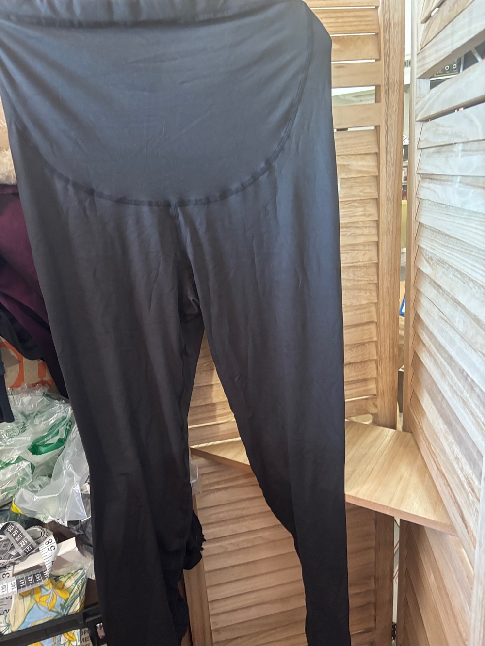 Black Stretch Maternity Leggings Large